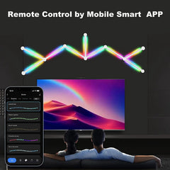 WIFI LED Smart Wall Lamp - RGBIC Light Bar for DIY Atmosphere, APP Music Rhythm, TV Backlight, Bedroom, Game Room Decoration
