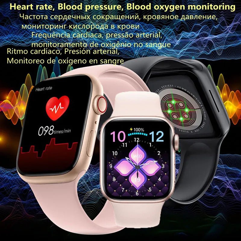 Wireless Charging, Bluetooth Calls, Custom Faces, Waterproof - Men's & Women's Sports Bracelet