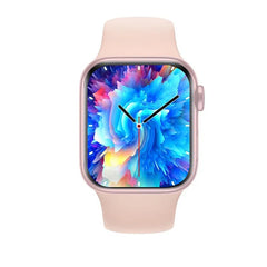 Wireless Charging, Bluetooth Calls, Custom Faces, Waterproof - Men's & Women's Sports Bracelet Pink