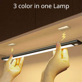 Wireless Motion Sensor LED Night Light - USB Rechargeable, Under Cabinet Lamp for Kitchen, Wardrobe, and Backlight