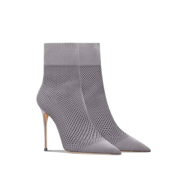 Women's Century Pointy-Toe Knitted High Heel Booties