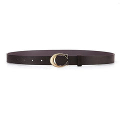 Women's Fashion C-shaped Buckle Thin Belt Coffee / 105cm