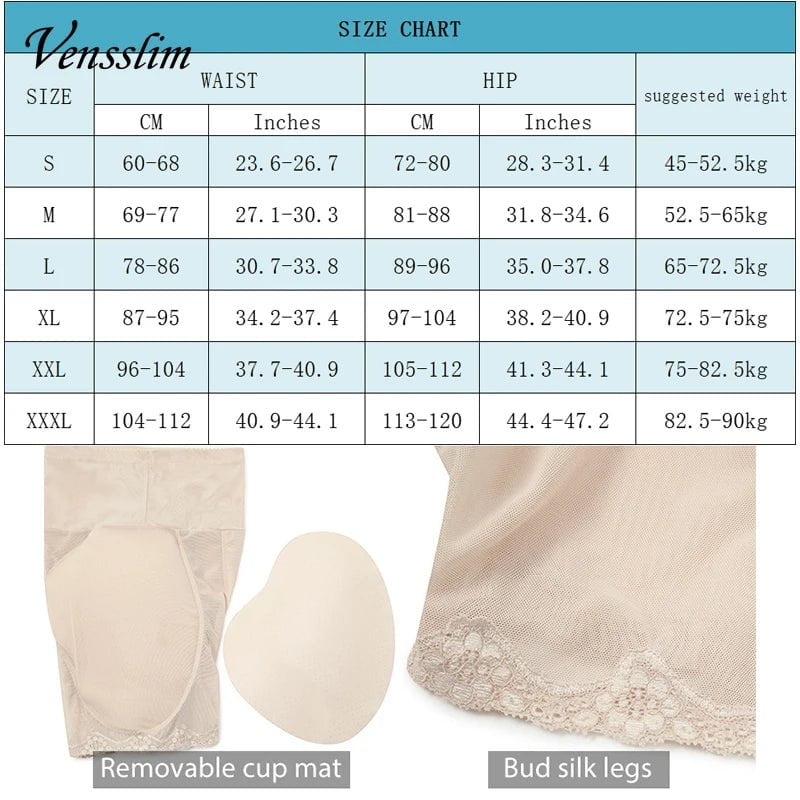 Women's Seamless Butt Hip Enhancer Boyshorts