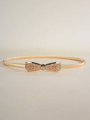 Women's Slim Dress Belt with Mixed Buckle Pattern