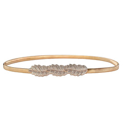 Women's Slim Dress Belt with Mixed Buckle Pattern Three golden leaves / 105CM