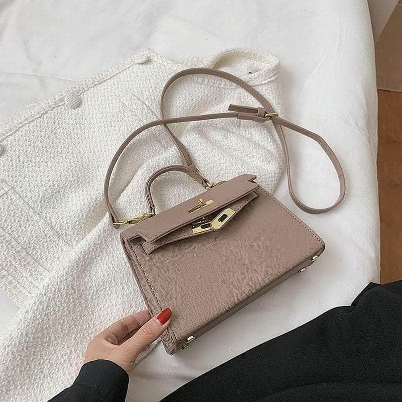 Women's Small Square Messenger Bag Grey