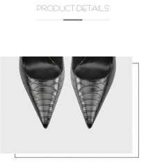 Women's Snakeskin Pointed Toe High Heel Pumps
