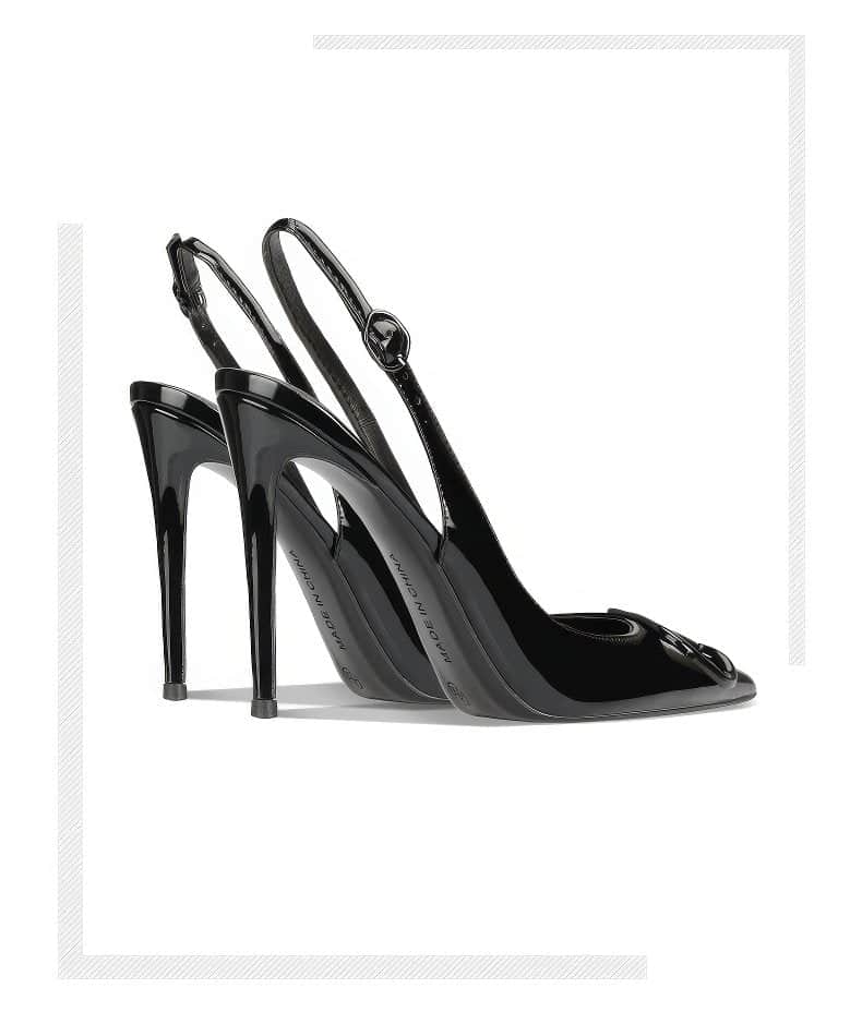 Women's SR Bigoudi Slingback Pointed Toe High Heels with Signature Buckle