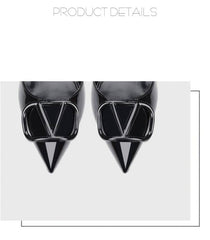 Women's SR Bigoudi Slingback Pointed Toe High Heels with Signature Buckle