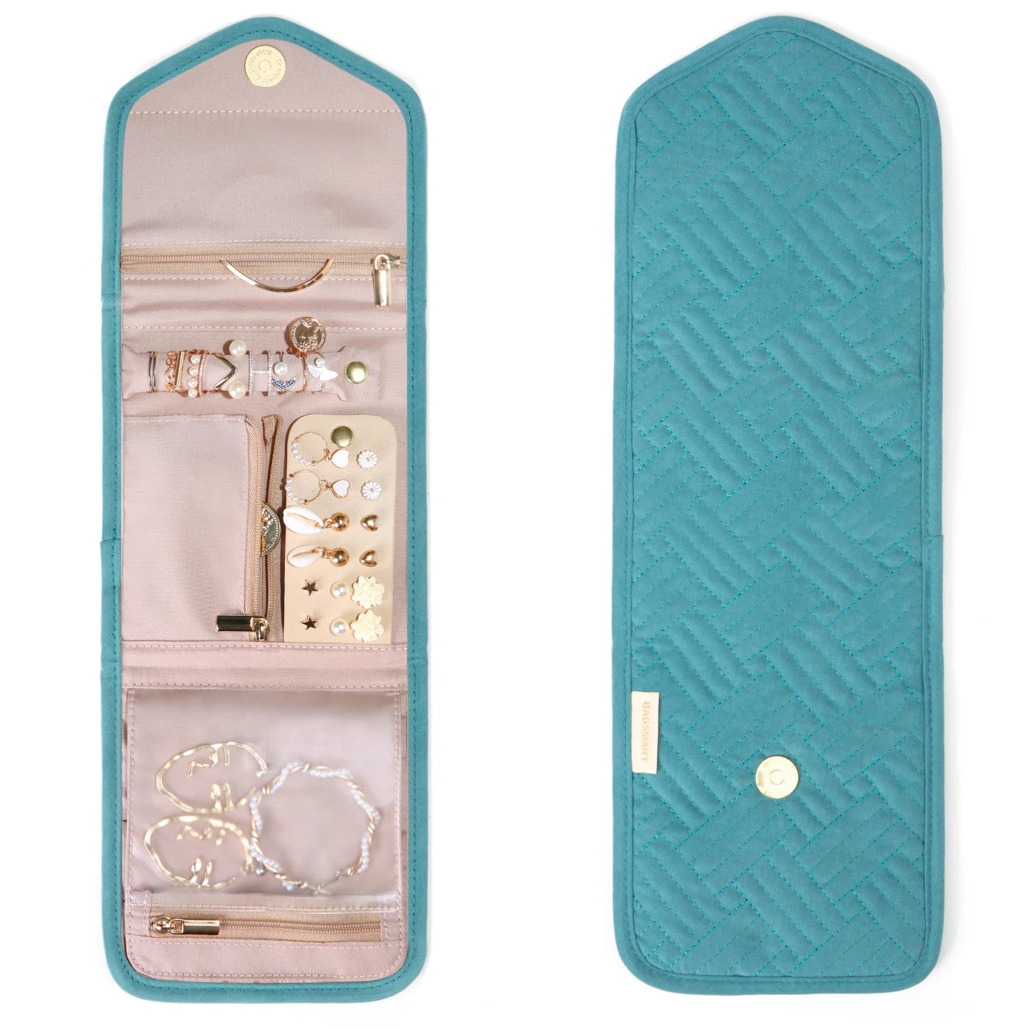 Women's Travel Jewelry Organizer Case blue / CHINA