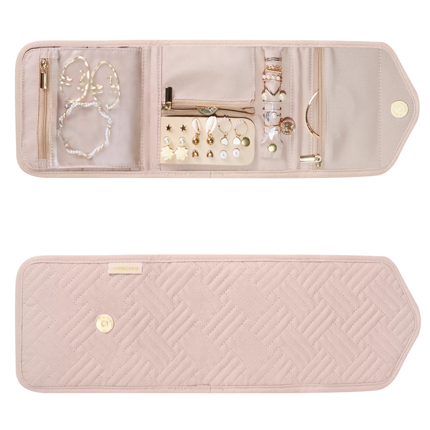 Women's Travel Jewelry Organizer Case pink / CHINA
