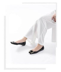 Women's Trompette Ballet Flats with Signature Buckle Detail
