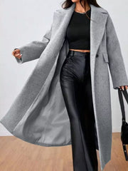 Wool-Blend Longline Overcoat