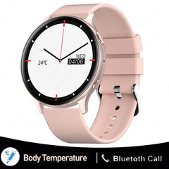 Xiaomi Huawei Samsung New Smart Watch: Heart Rate, Blood Pressure, Fitness Tracker, Bluetooth Call - Men and Women Pink
