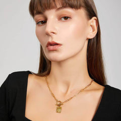 Yellow Gold-Plated Moonlight Medallion Pendant Necklace Gold