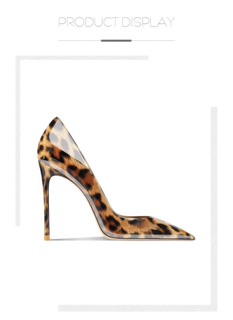 Zarina Leopard Print Velvet Pointed Toe High Heel Pumps