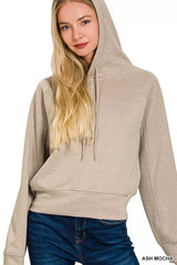 Zenana Drawstring Scuba Hoodie