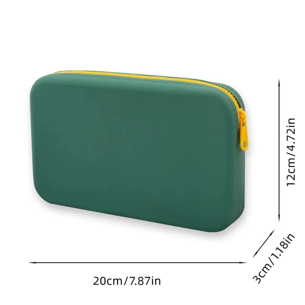 Zipper Square Silicone Makeup Pouch
