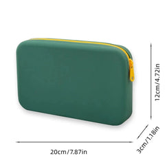 Zipper Square Silicone Makeup Pouch