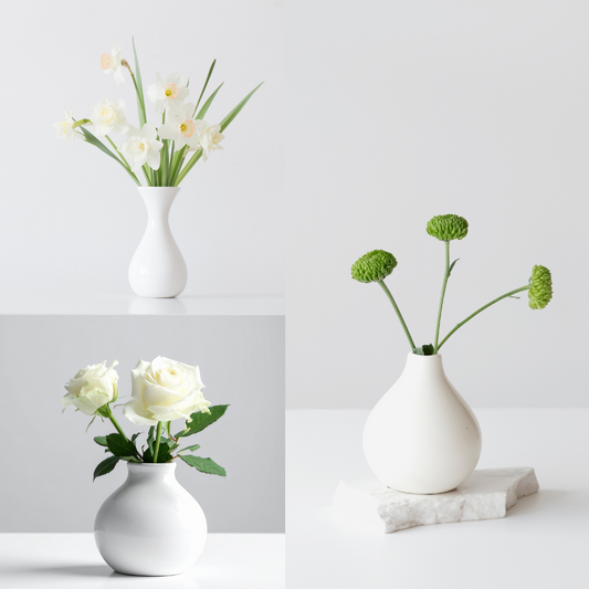 white plastic vase