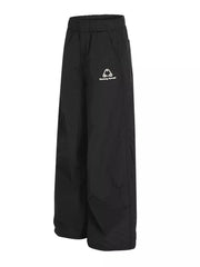 Men's casual pants with a wide leg silhouette.