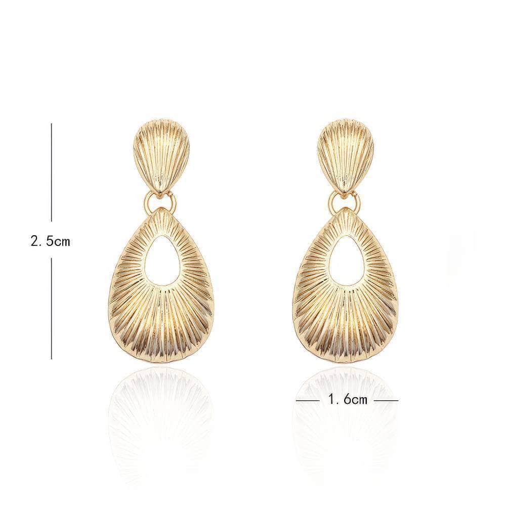 14K Gold-Plated Teardrop Dangle Earrings