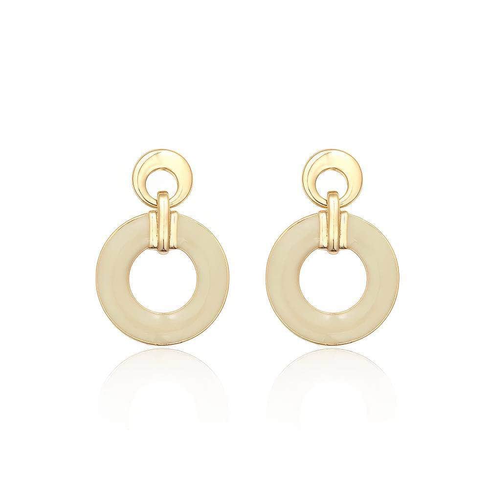 14k Gold Vintage Double Hoop Earrings Wheat / Clip On