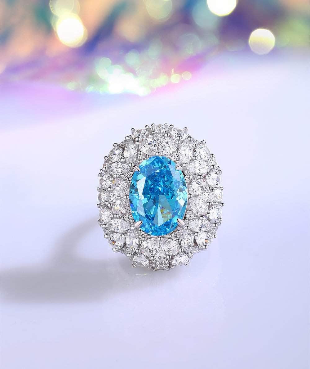2.32 Ct Prong-Setting Lab-Generated Diamond Cocktail Halo Ring