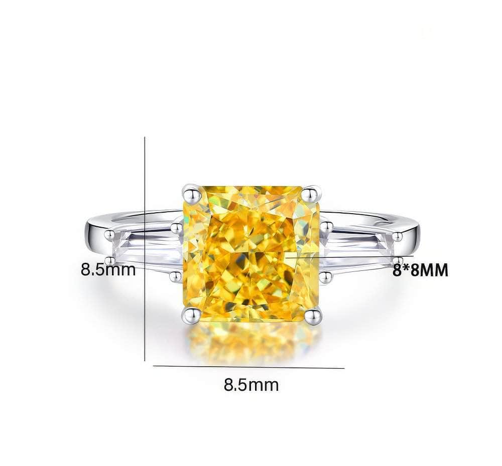 2.32 Ct Radiant Cut Lab-Created Gemstone Diamond 14k Gold Ring