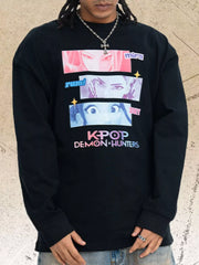 Men's graphic T-shirt with long sleeves and a printed design.