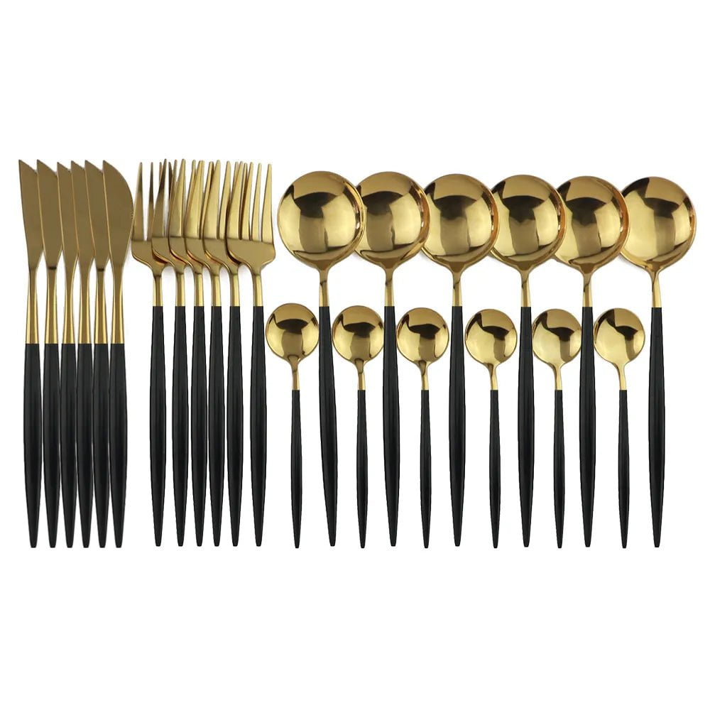 24Pcs Stainless Steel Cutlery Set