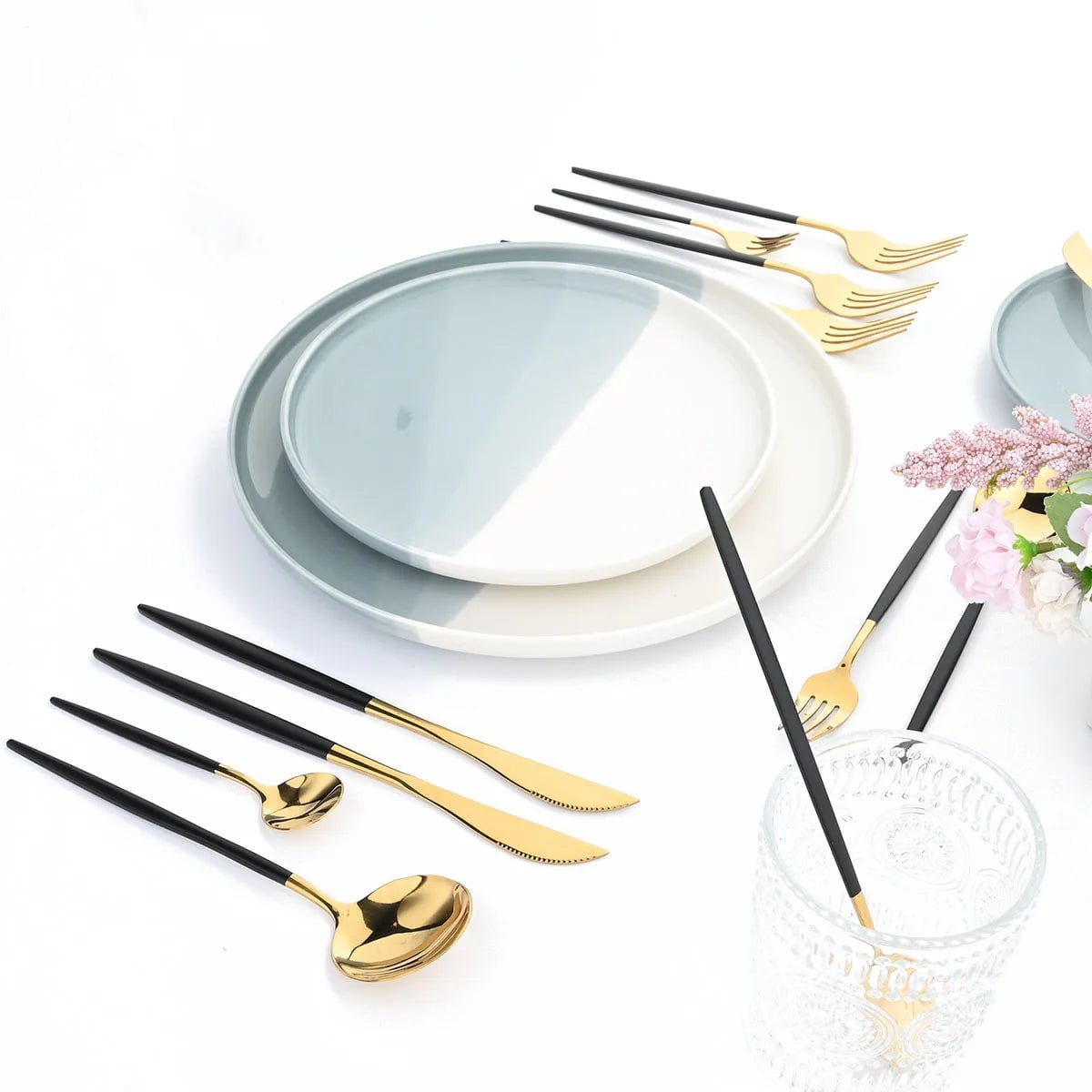 24Pcs Stainless Steel Cutlery Set