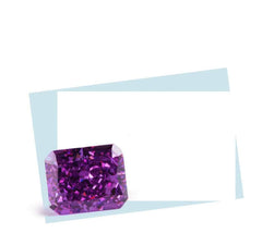 3 Set Amethyst Emerald Cut Rectangular Lab Grown Diamond Gemstone