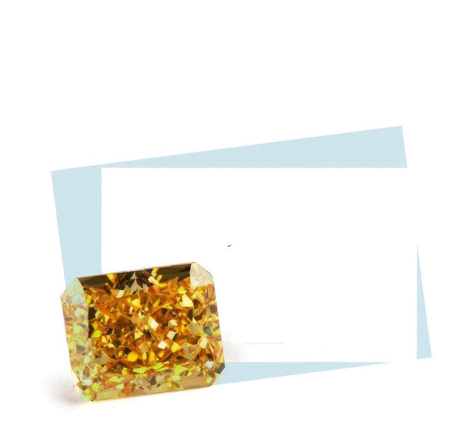 3 Set Canary Yellow Emerald Cut Rectangular Lab Grown Diamond Gemstone
