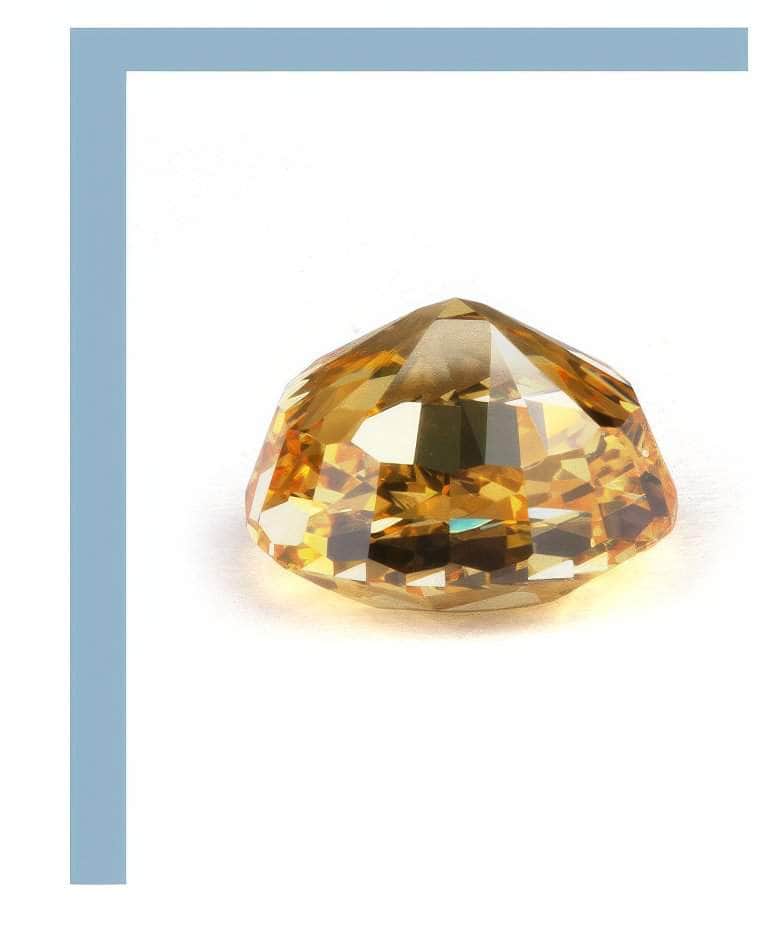 3 Set Canary Yellow Round Cut Lab Grown Diamond Gemstone