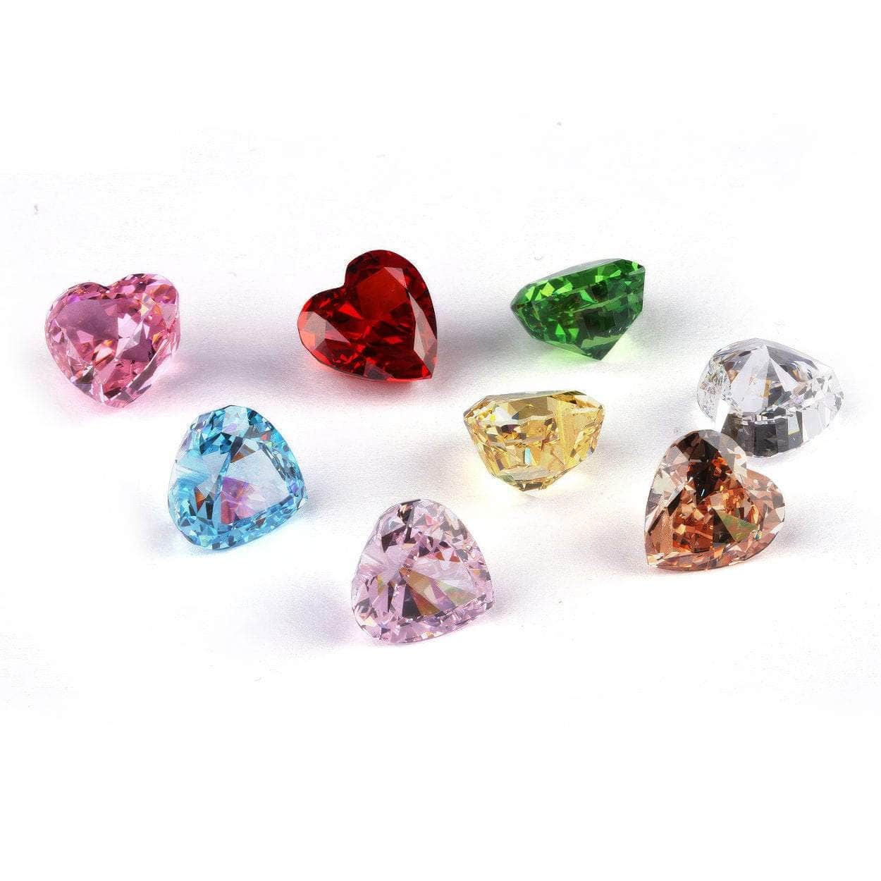 3 Set Light Pink Heart Cut Lab Grown Diamond Gemstone