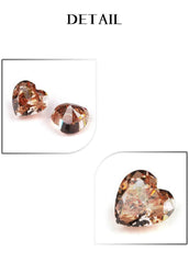 3 Set Morgan Orange Heart Cut Lab Grown Diamond Gemstone