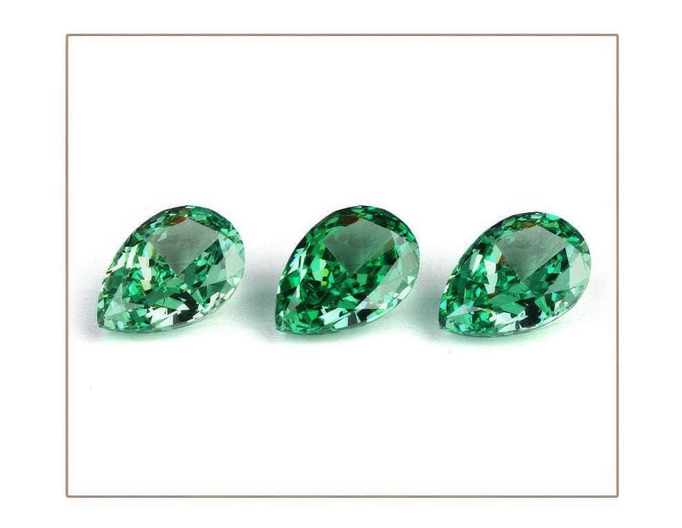 3 Set Of Emerald Pear-Cut Lab-Grown Diamond Gemstone