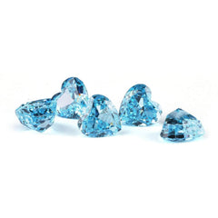 3-Set Sea Blue Heart Cut Lab Grown Diamond Gemstone