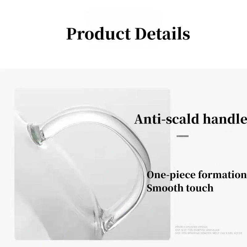 350ml Letter Printed Glass Mug - Transparent Creative Design for Coffee, Tea, Drinks - Breakfast Milk Cup with Handle - Stylish Glass Drinkware