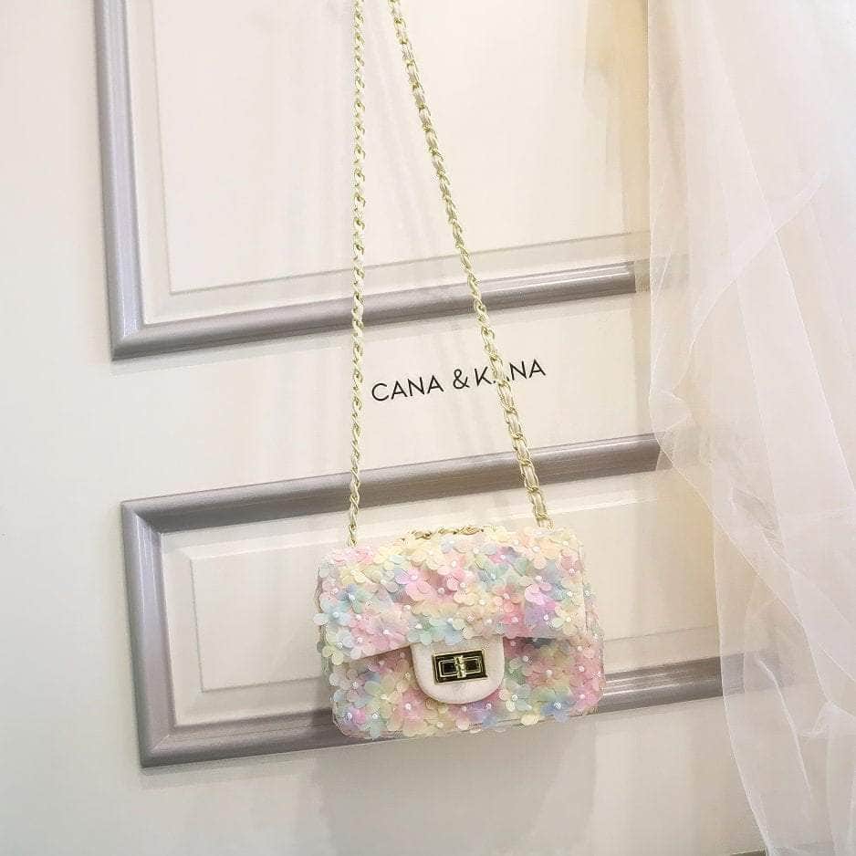 3D Floral Embellished Twist Lock Bags