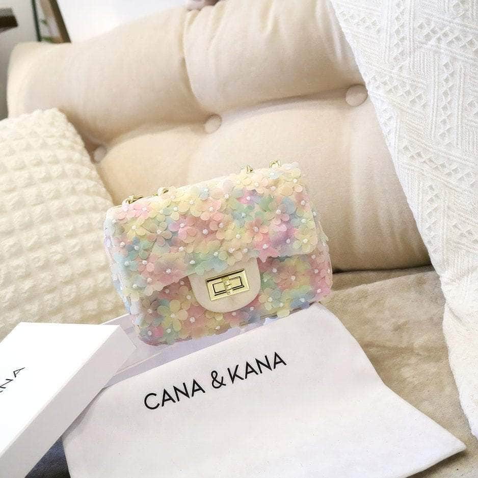 3D Floral Embellished Twist Lock Bags