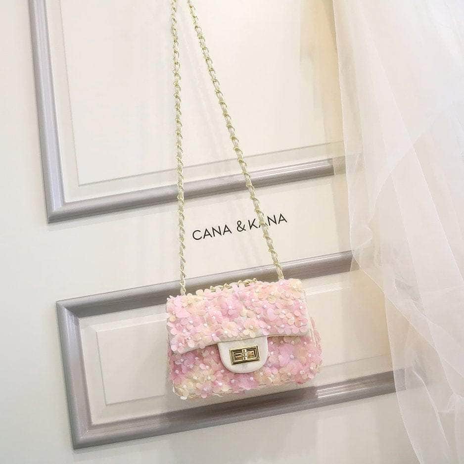 3D Floral Embellished Twist Lock Bags