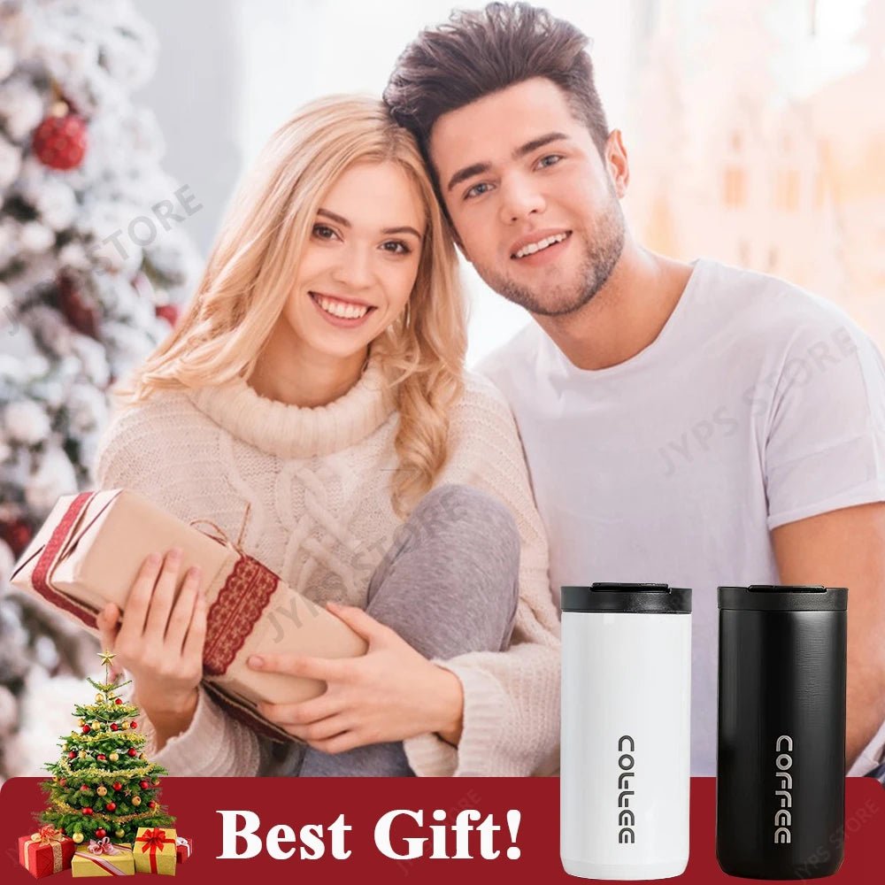 400ml Stainless Steel Thermal Coffee Mug - 304 Thermos Mug, Leak-Proof, Portable Travel Thermal Cup, Water Bottle - Ideal Christmas Gifts