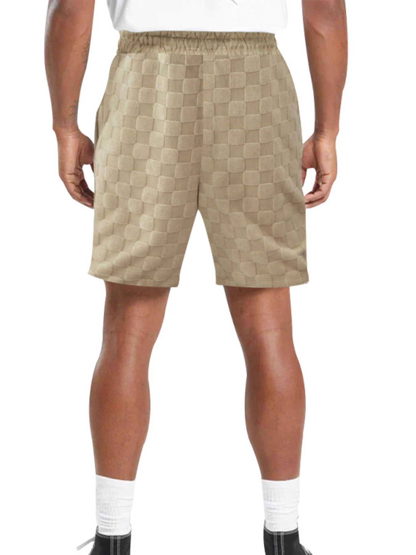 mens-full-size-textured-checkered-casual-shorts-plus-size-03
