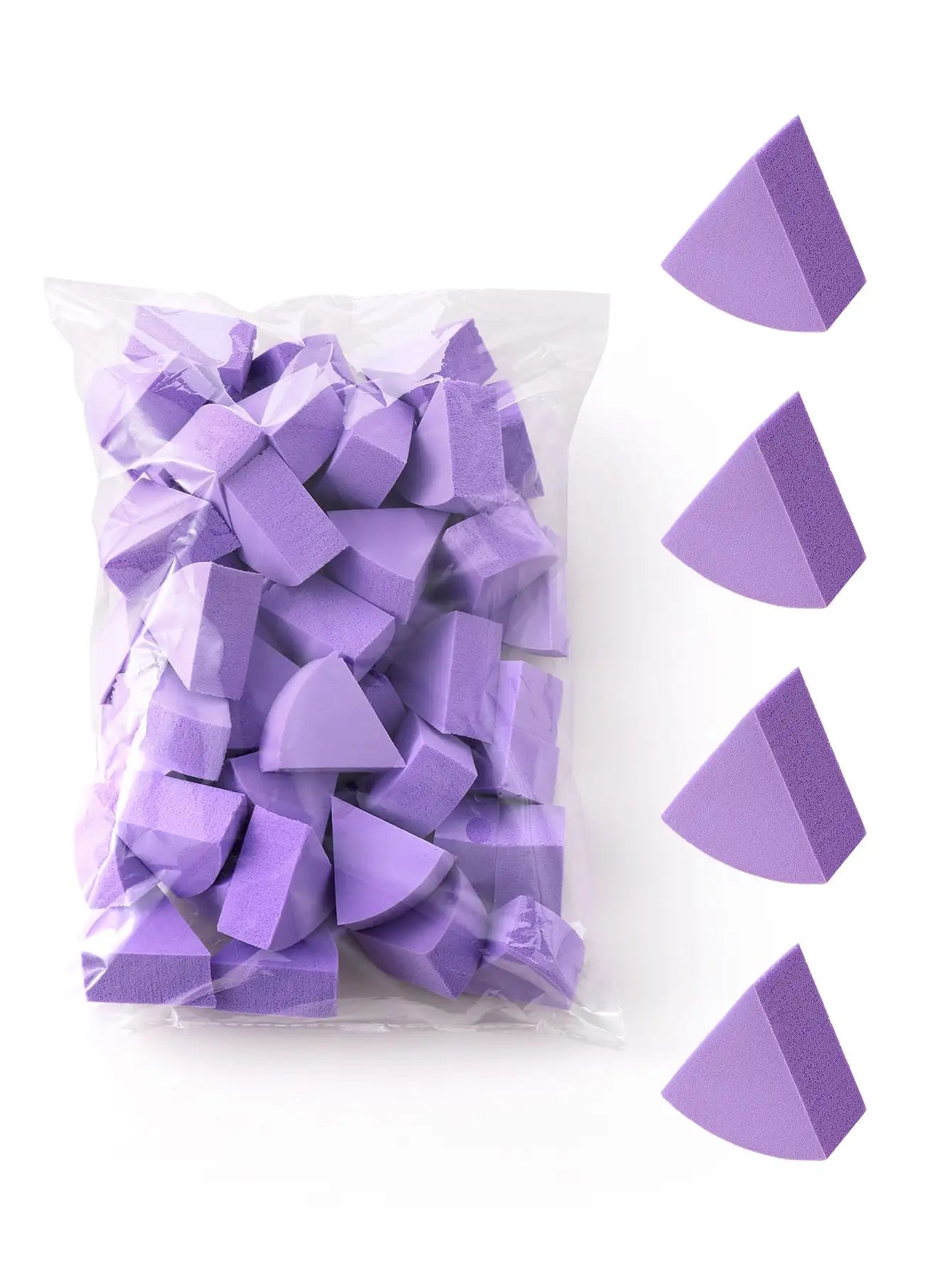 50PCS Fan Shaped Makeup Sponge Puff for Powder Concealer XSJFP50PZS