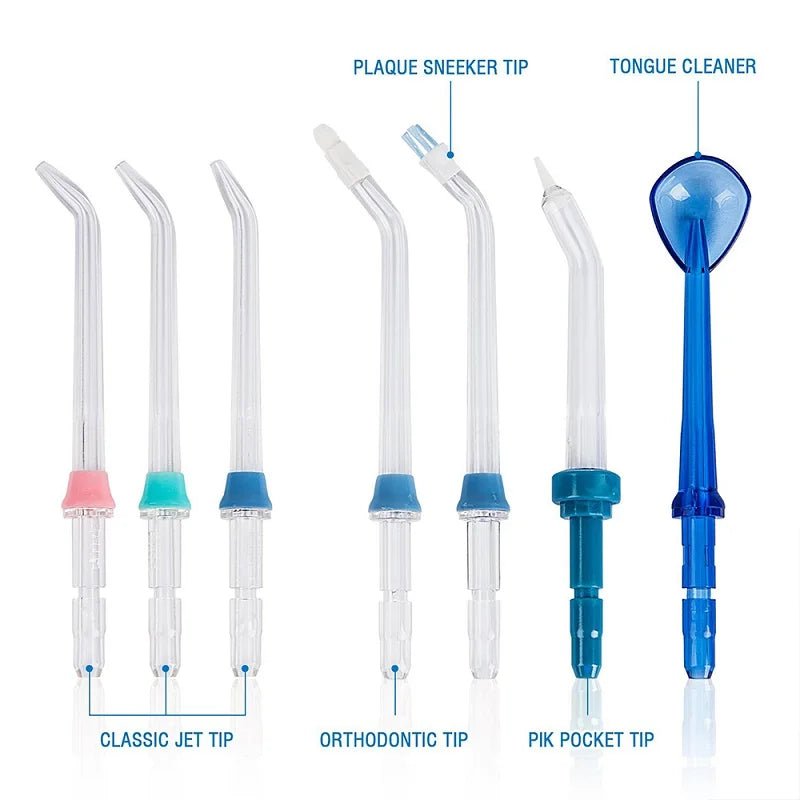 600ML Electric Dental Floss Oral Irrigator - Portable Tabletop, Suitable for 7 Teeth, Household Use, Home Use blue