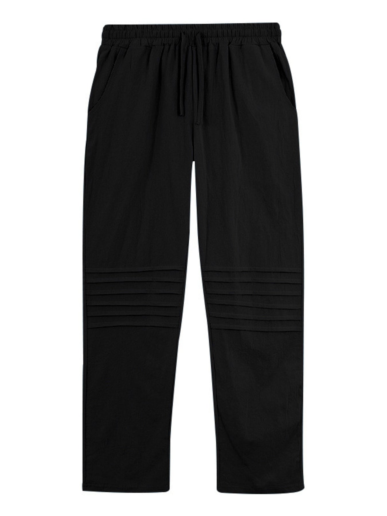 Men's casual drawstring pants with pockets.