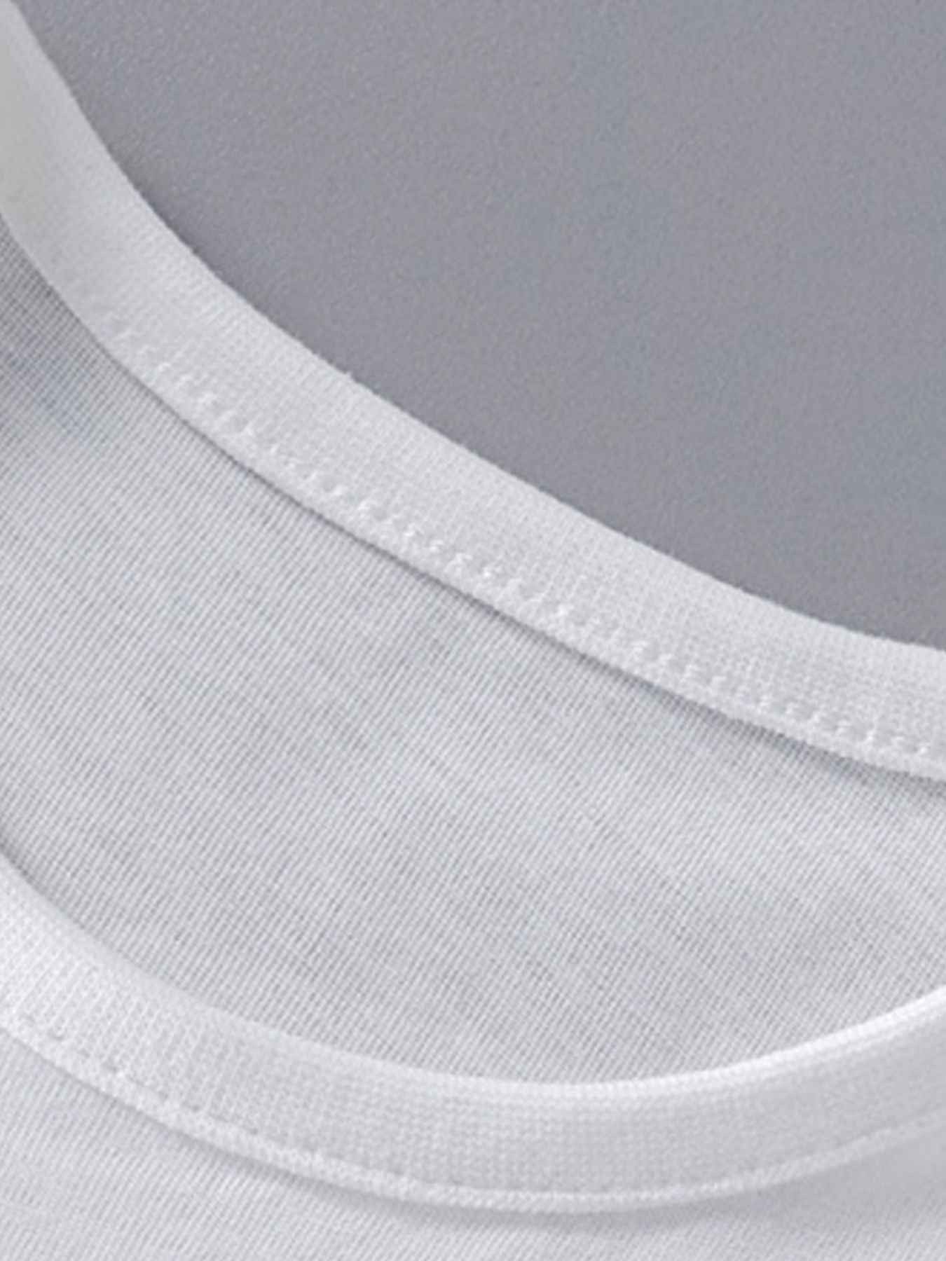 Close view of the white round neckline stitching on the children's unicorn tee