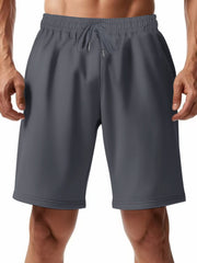 Men's casual shorts with a drawstring waist, available in regular and plus sizes.